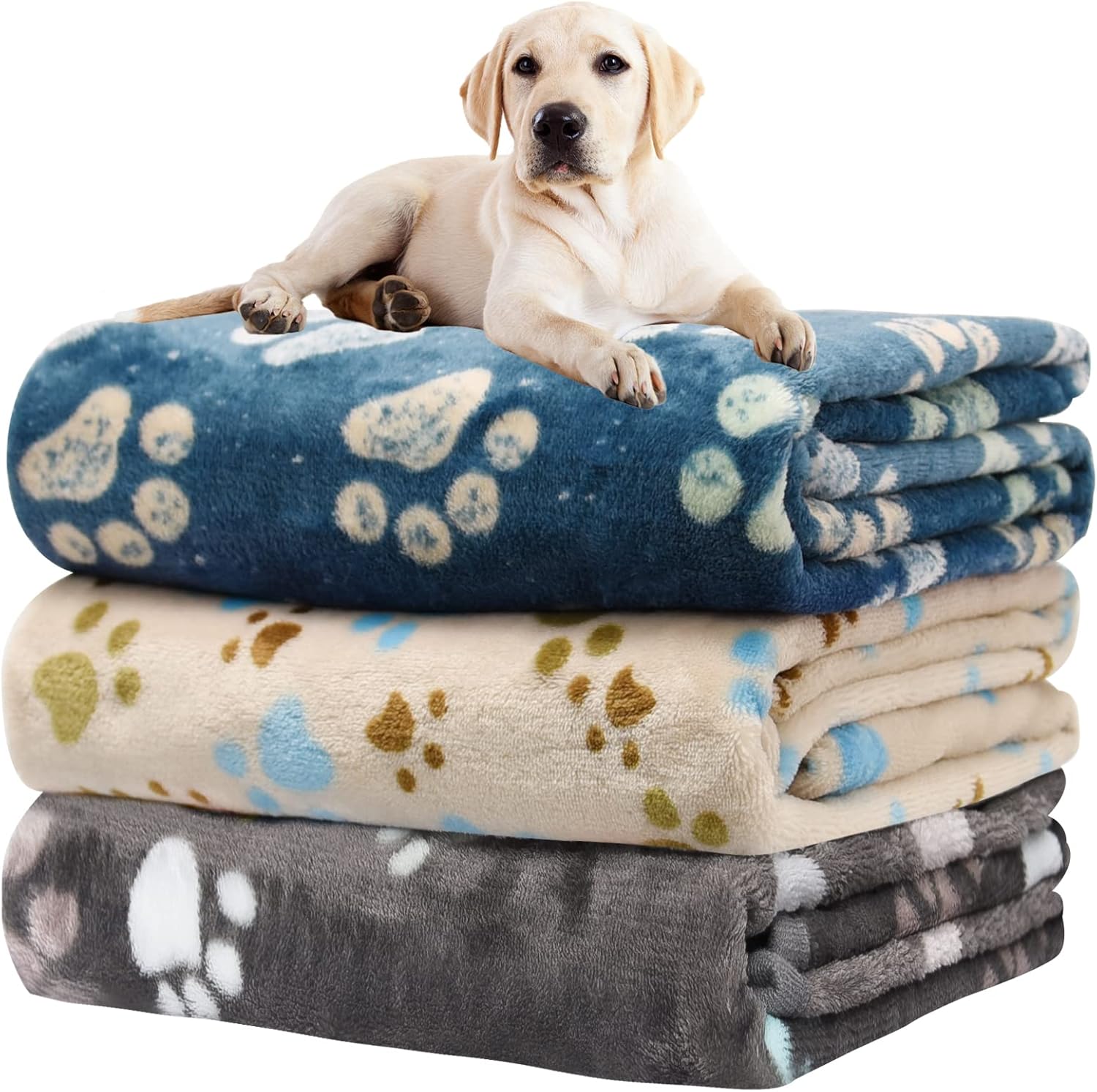 Soft Dog Blanket, Premium Blankets for Large Dogs, Super Fluffy Fleece Pet Blank...