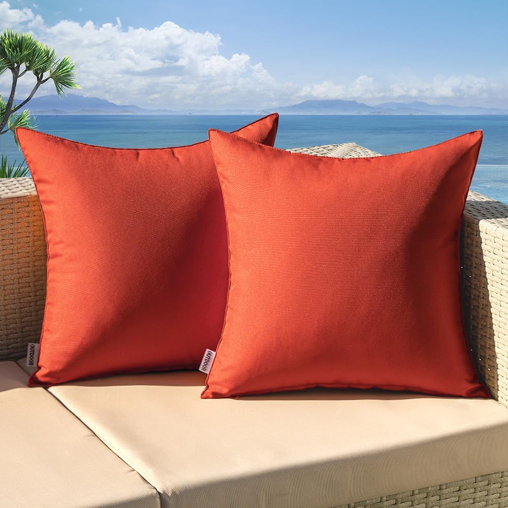 MIULEE Pack of 2 Pillow Covers, Special Decorative Outdoor Waterproof Cushion Sh...