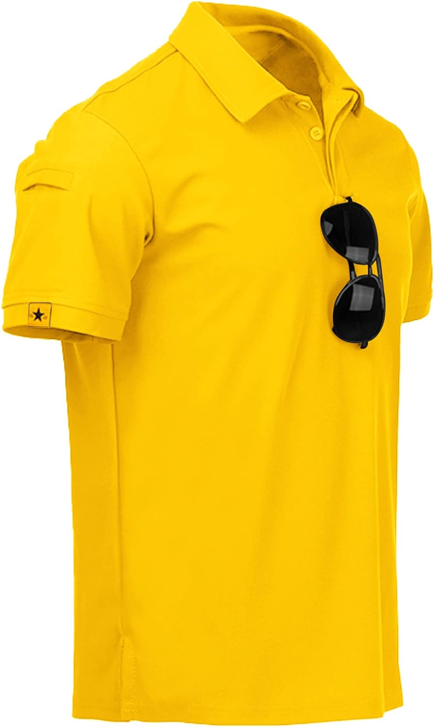 JACKETOWN Men Polo Shirt Short Sleeve Breathable Tennis Shirt Summer Tshirts Men...