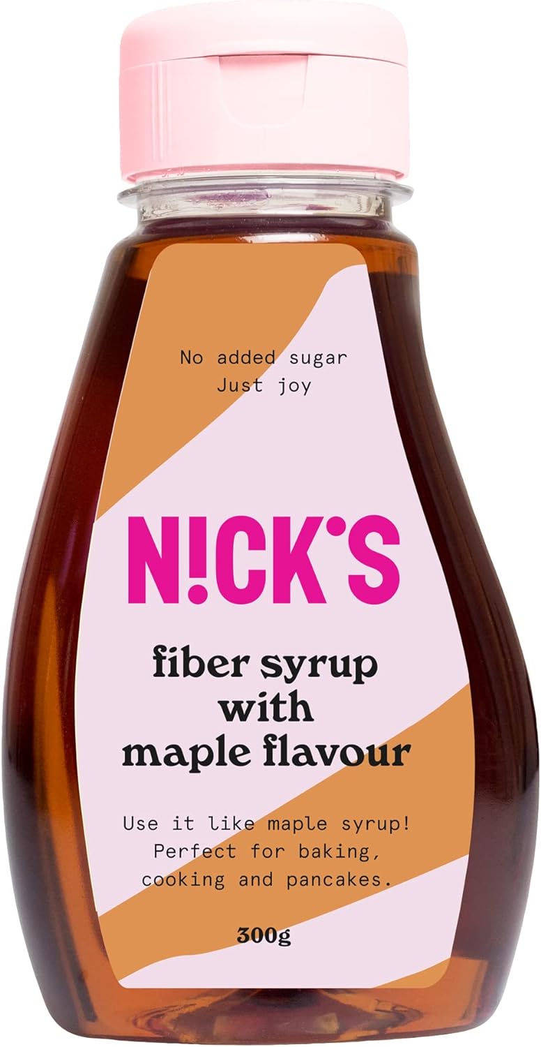 NICKS Fiber Syrup with Maple flavor (300g) Sugar Alternative Keto Sweetener No A...
