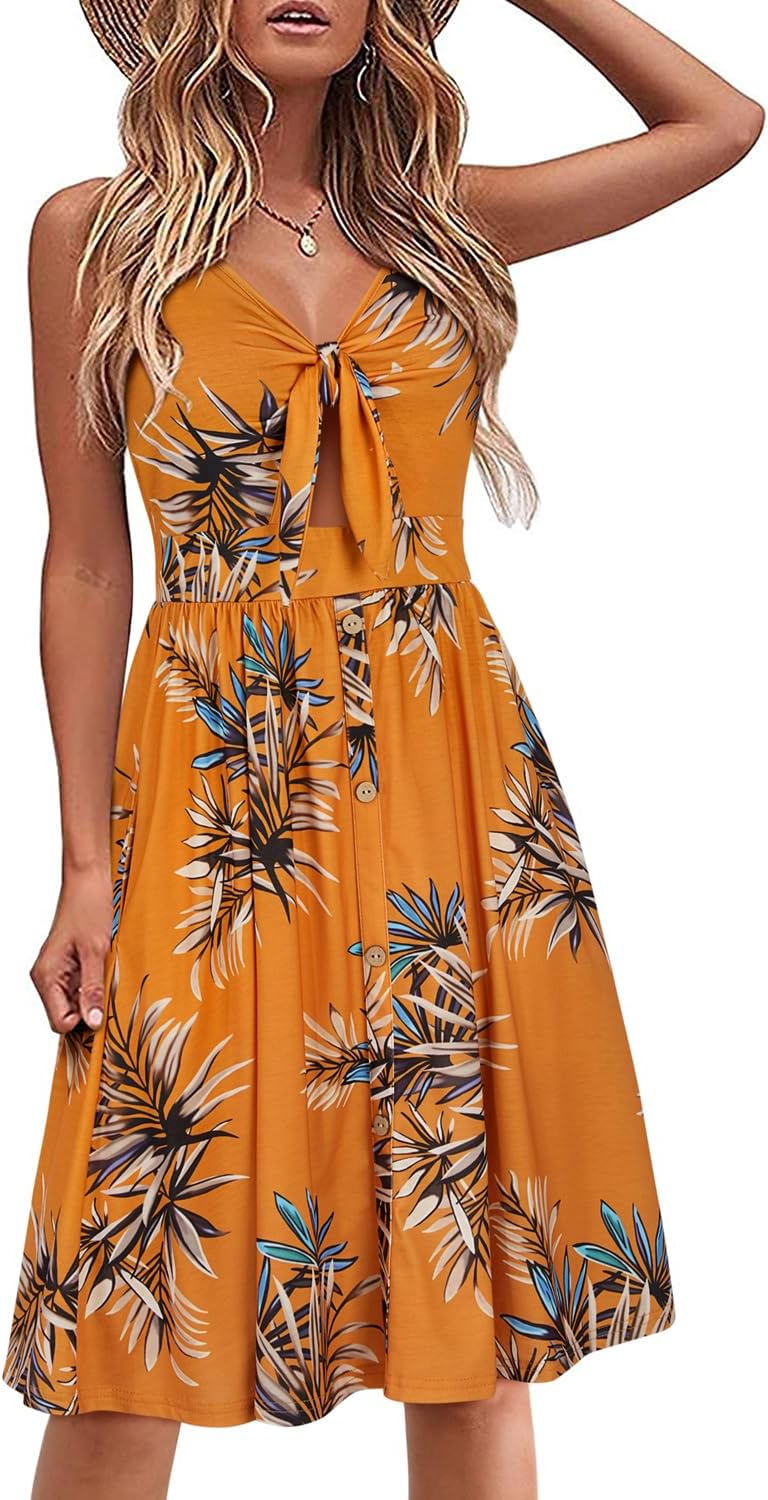 VOTEPRETTY Women's Summer Dresses Spring Sundresses Beach Clothes Outfit Vacatio...