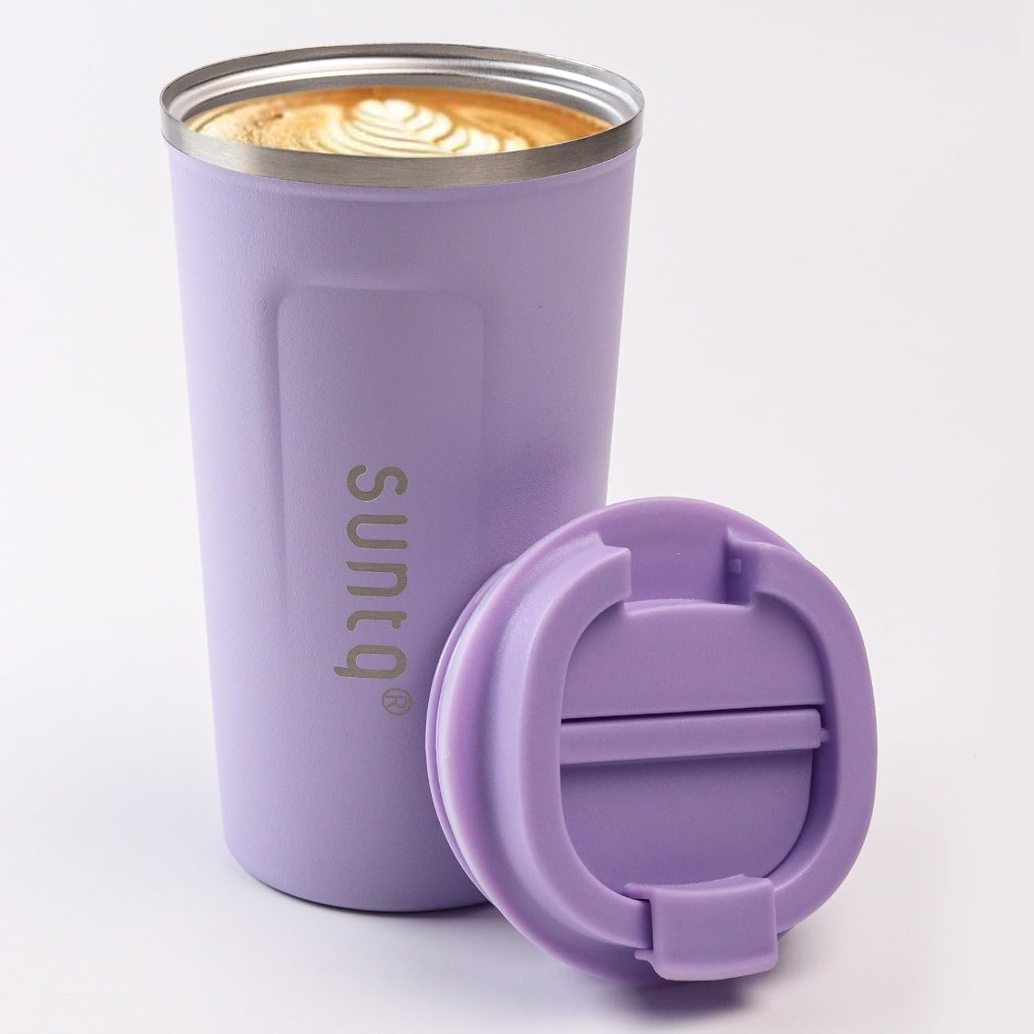 SUNTQ Reusable Coffee Cups, Special Travel Mug with Leakproof Lid, Innovative Th...