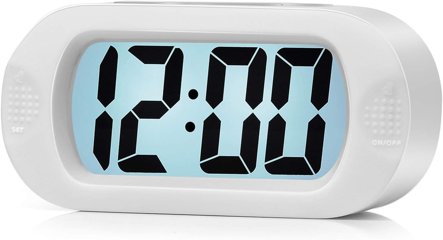 Plumeet Digital Alarm Clock Travel Clock with Snooze and Nightlight - Easy to Se...