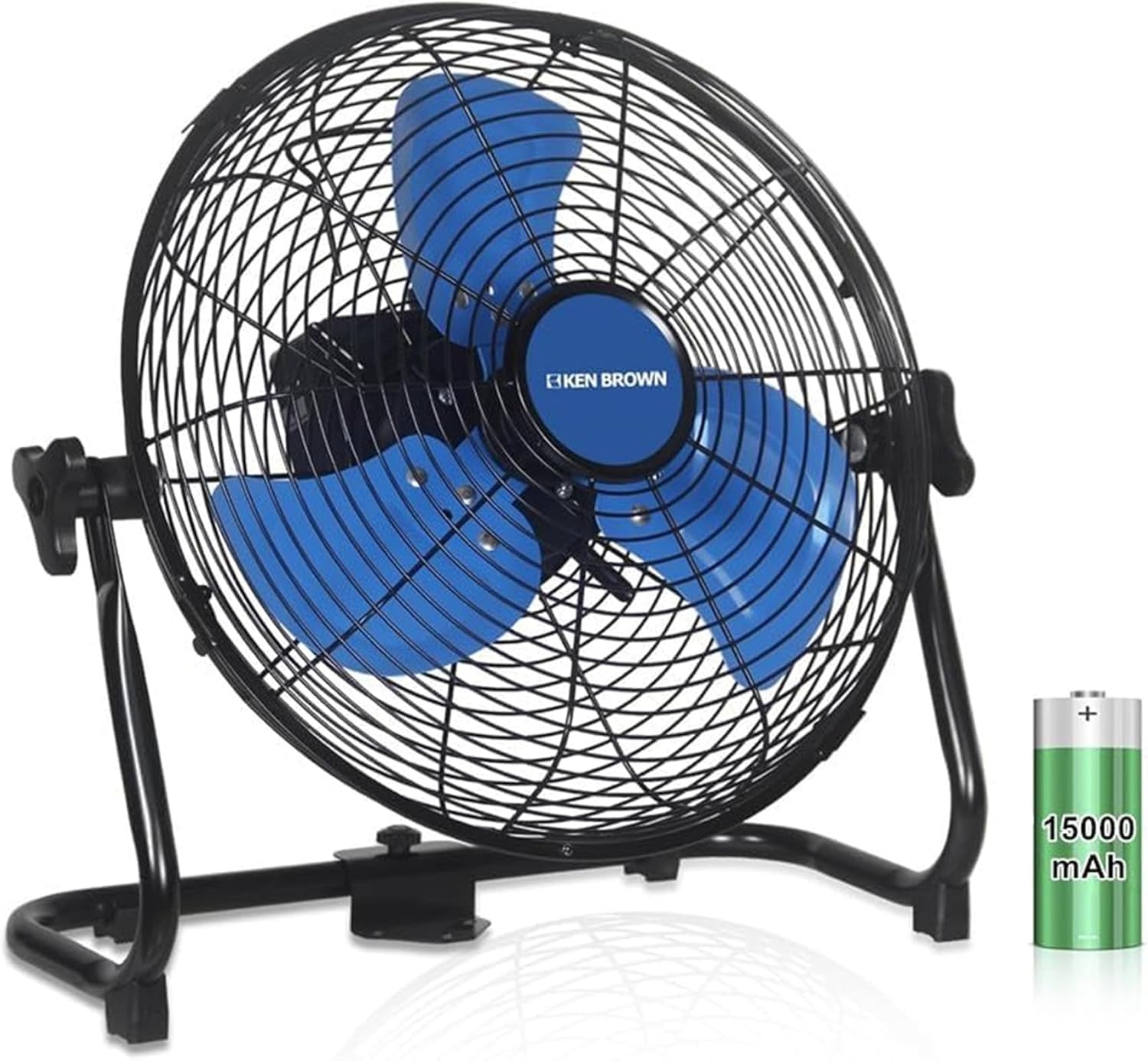 KEN BROWN 12 Inch Battery Operated Fan, Special 15000mAh Rechargeable Cordless F...