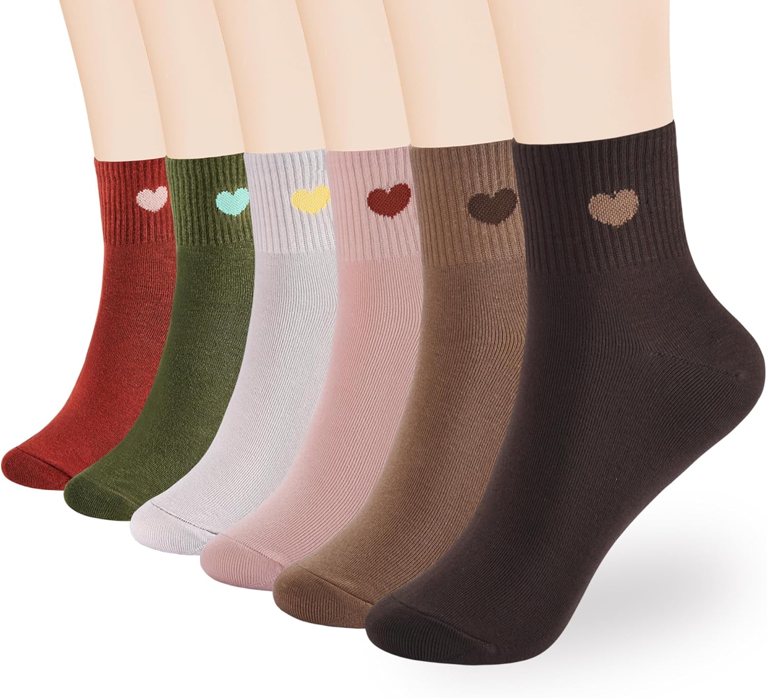 Women's Thin Cotton Socks, Soft Above Ankle Crew s...