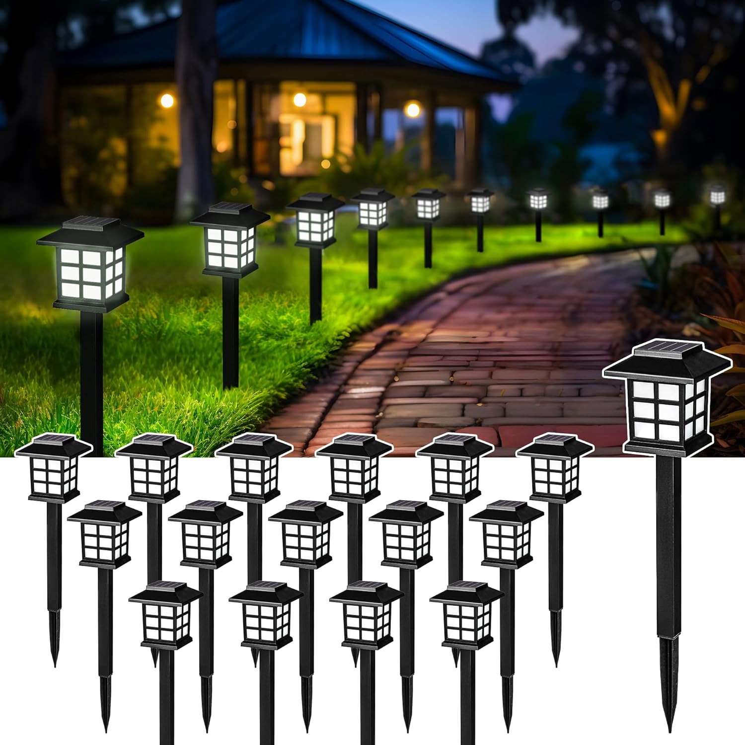 SOLPEX Solar Outdoor Lights, Unique Solar Path Lights for Walkway, Special Solar...