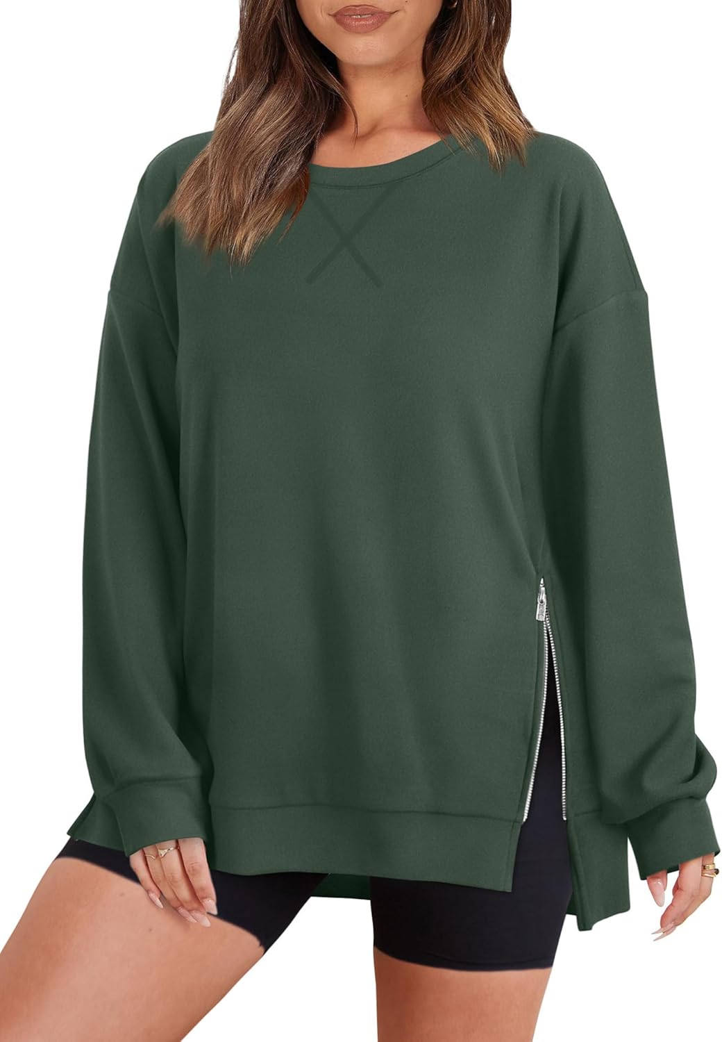 Fashionable WIHOLL Women's Sweatshirt, Stylish Oversized Lightweight Sweatshirt...