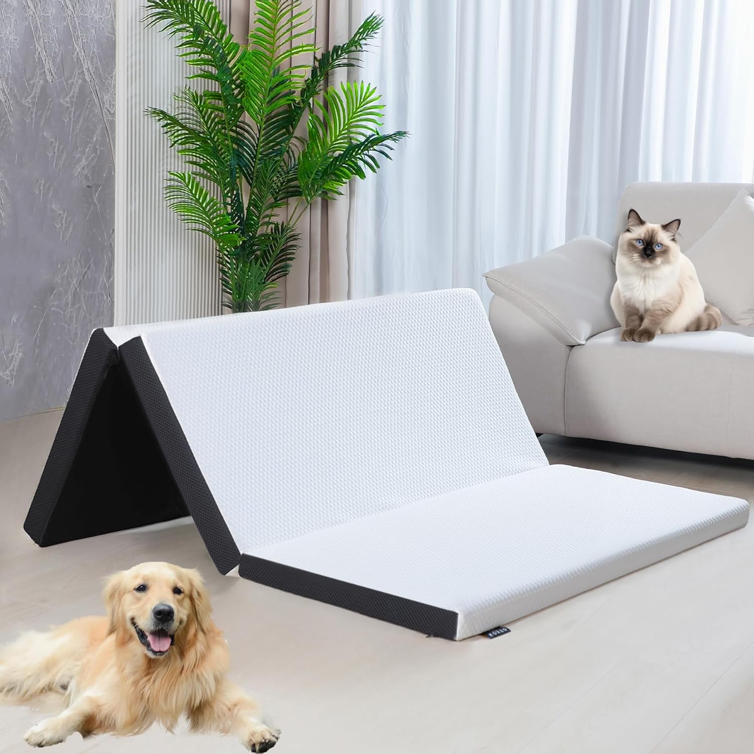 Folding Mattress, 3 inch Twin Tri-Folding Memory Form Mattress,Portable Trifold...