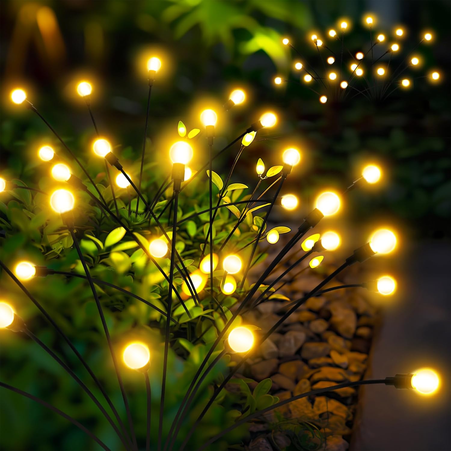 Solar Garden Lights, 40 LED Firefly Garden Lights Solar Outdoor, Solar Lights fo...