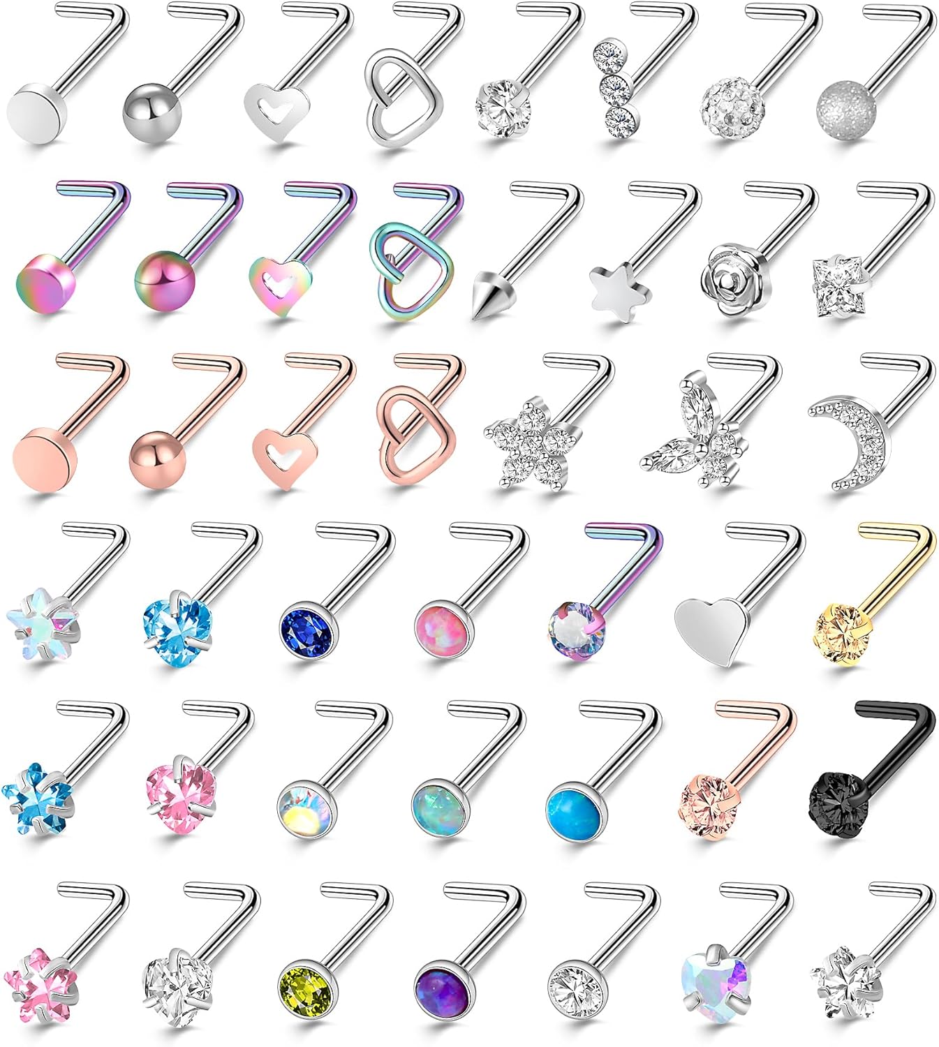 ONESING Nose Rings for Women, High-Quality Nose Piercings Jewelry with Surgical...