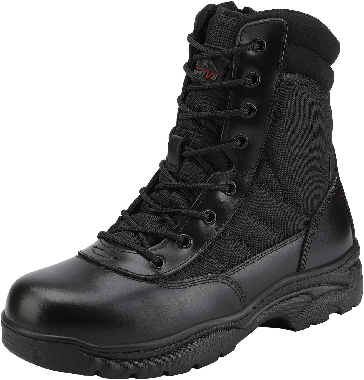 NORTIV 8 Men's Military Tactical Work Boots, Special Leather Motorcycle Combat B...