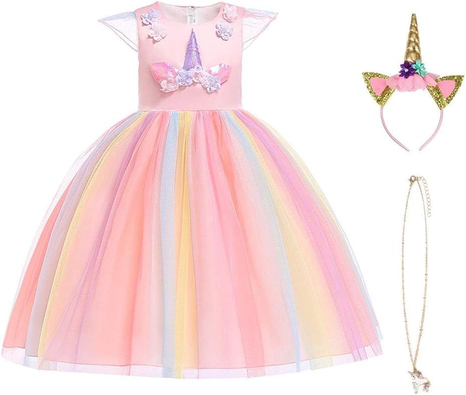 URAQT Unicorn Costume, Special Princess Unicorn Dress for Fancy Dress, Unique Dr...