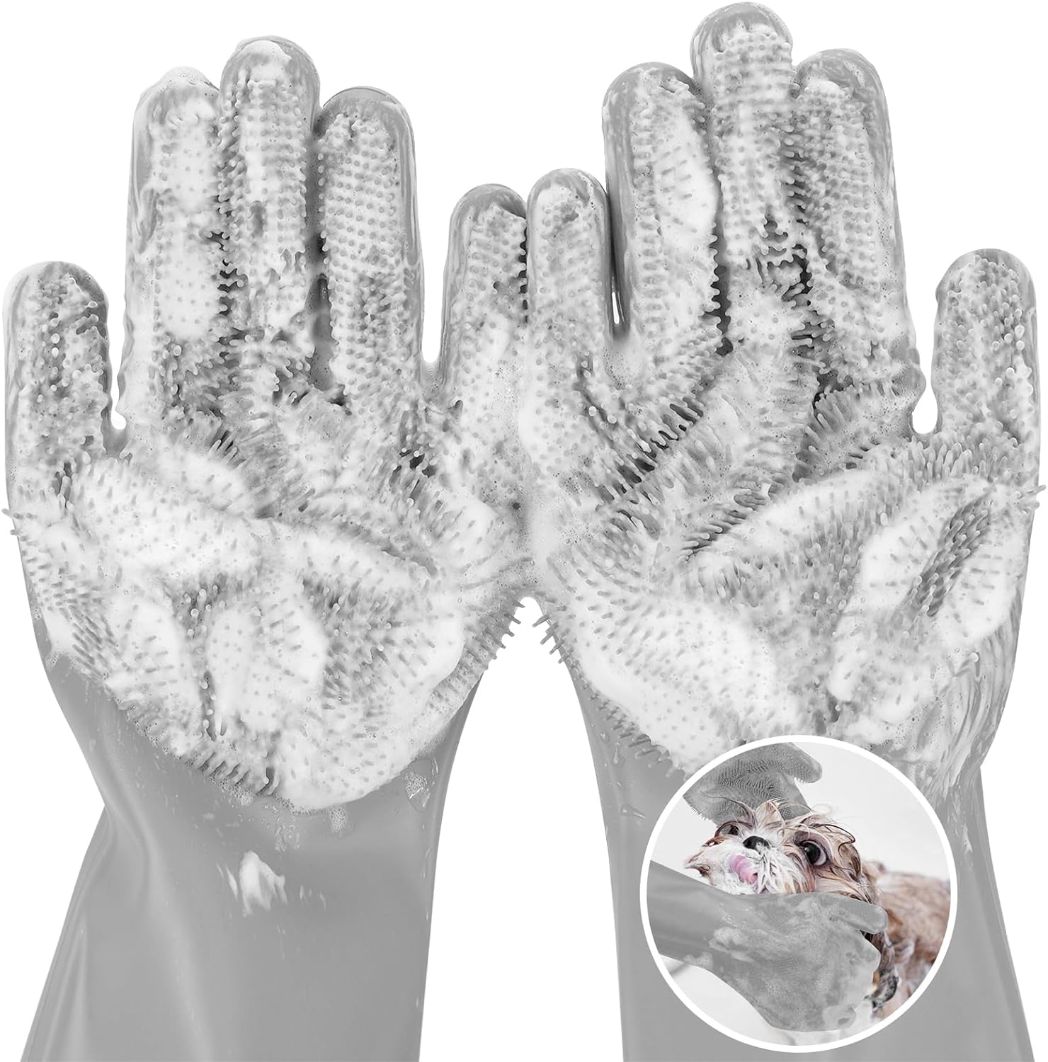 Pecute Cleaning Gloves, Special Pet Grooming Gloves, Heat Resistant Kitchen Glov...