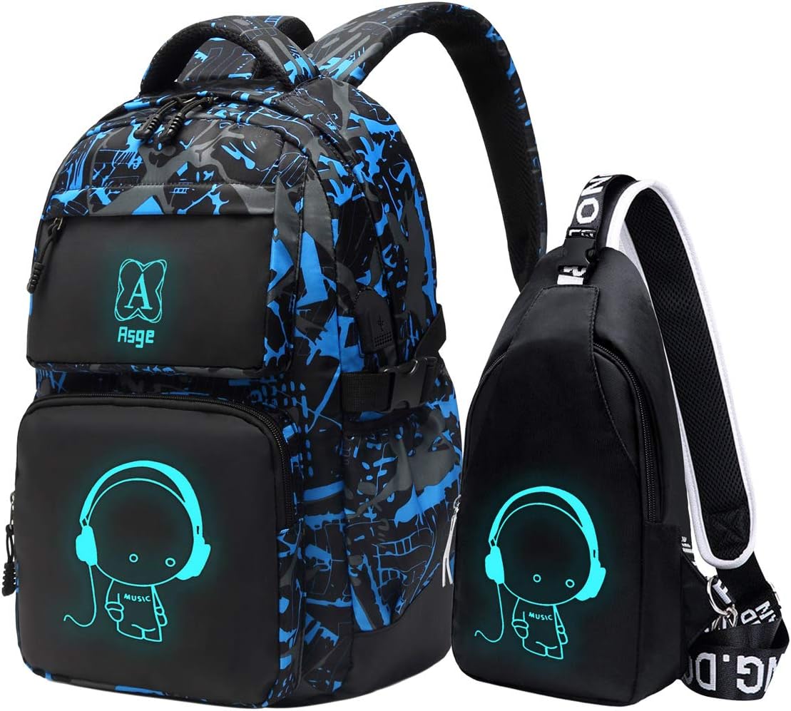 Asge Backpack, Special Backpack for School Boys, Versatile Backpack for Kids, St...