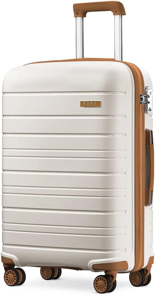 Kono Large Check-in Luggage, Special Hard Shell Travel Trolley Suitcase with Spi...