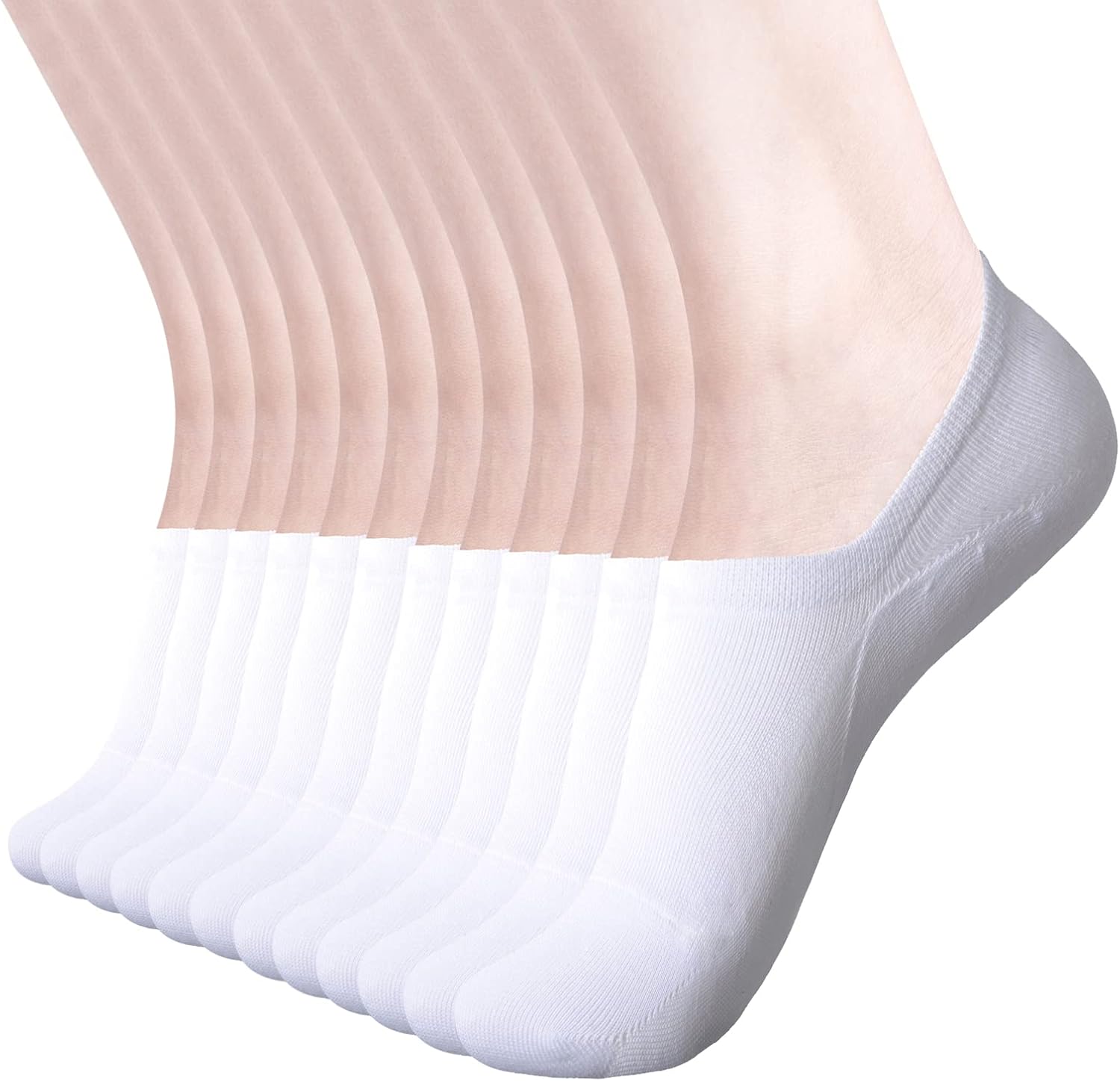 DIBAOLONG Womens No Show Socks Non Slip Flat Boat Line Low Cut Socks (6-12 Packs...