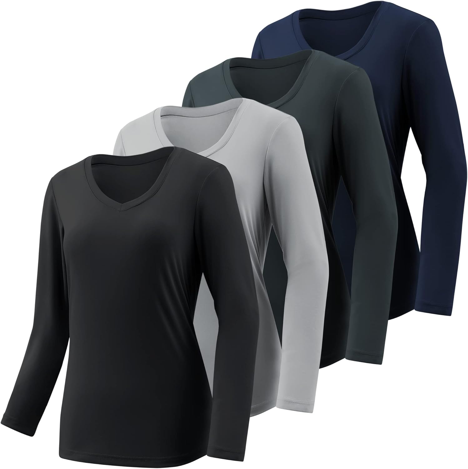 Long Sleeve Workout Shirts for Women,Moisture Wicking UV Sun Protection Athletic...