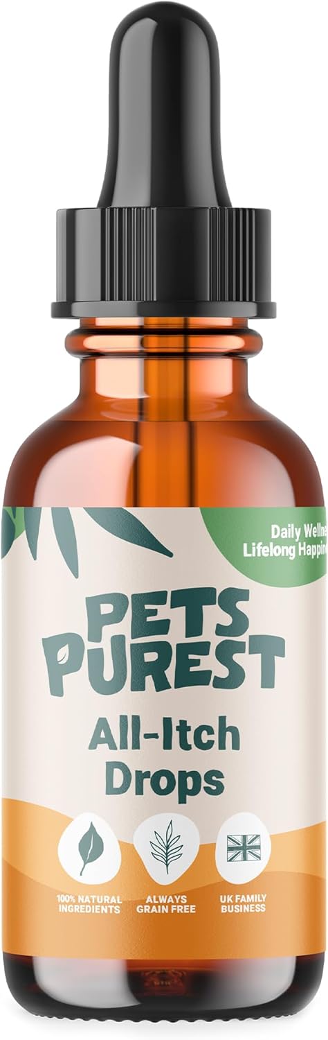 Pets Purest Allergy and Itch Immunity Support Supplement Drops for Dogs, Cats &...