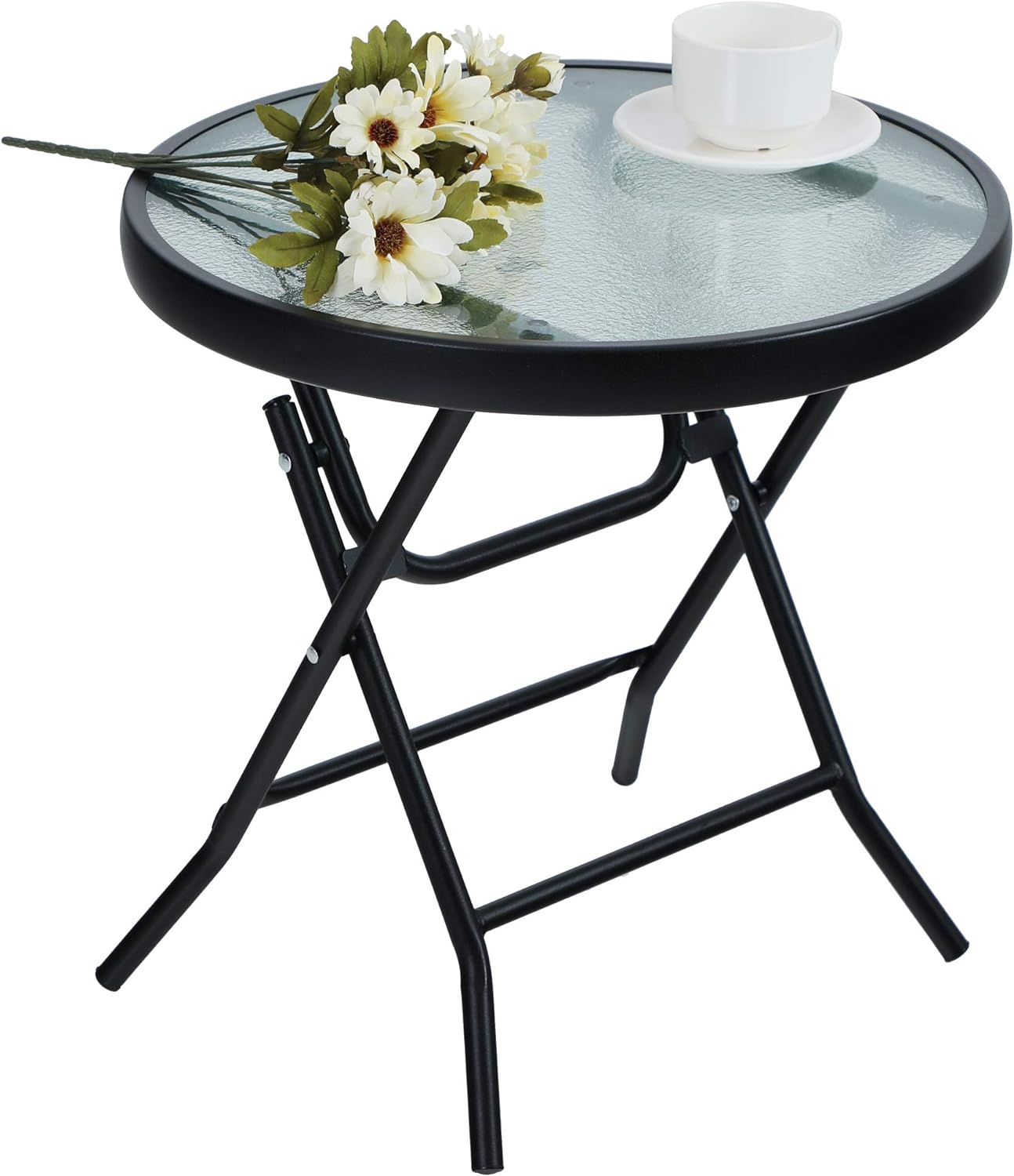 PHI VILLA Folding Side Table, Foldable Coffee Table, Outdoor Garden Table, Small...