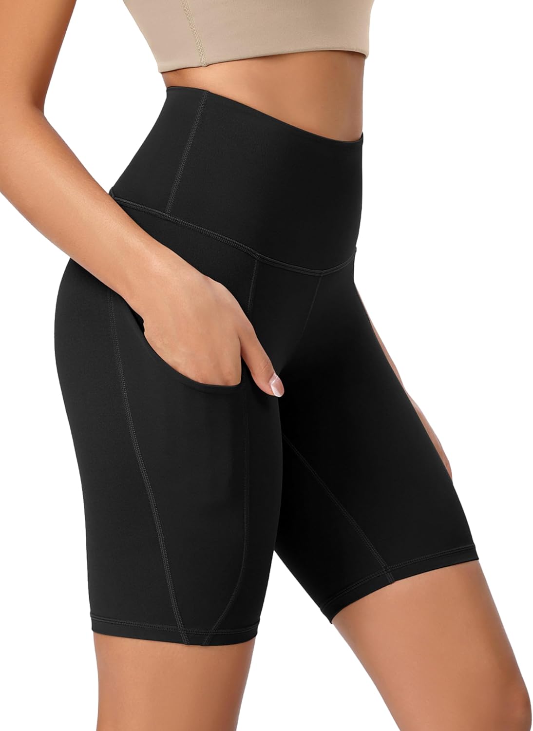 ODODOS Women's Tummy Control Yoga Shorts, Special High Waist Athletic Workout Sh...