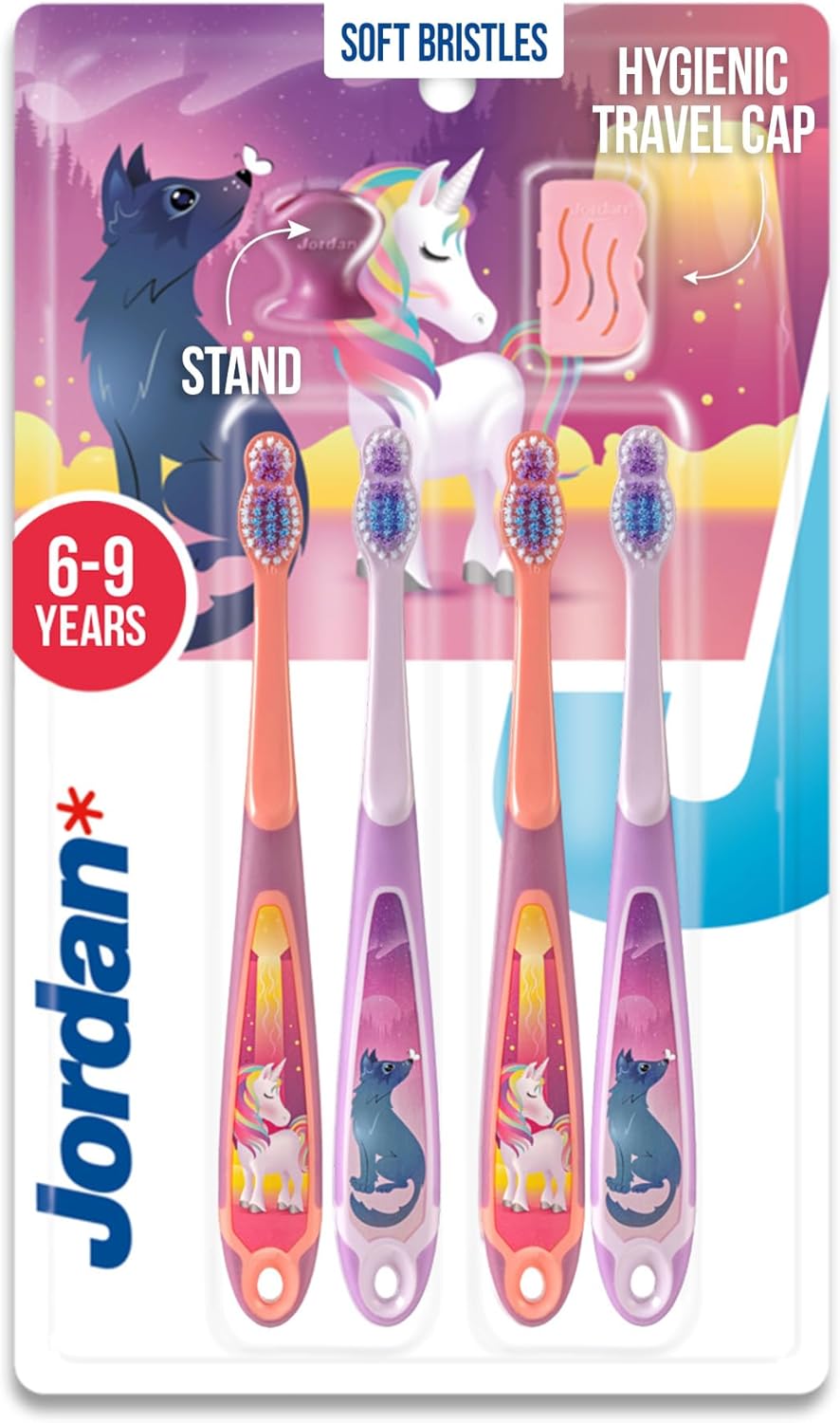 Jordan ® Toothbrush, Special Kids Toothbrush for Age 6-9 Years Old, Innovative T...