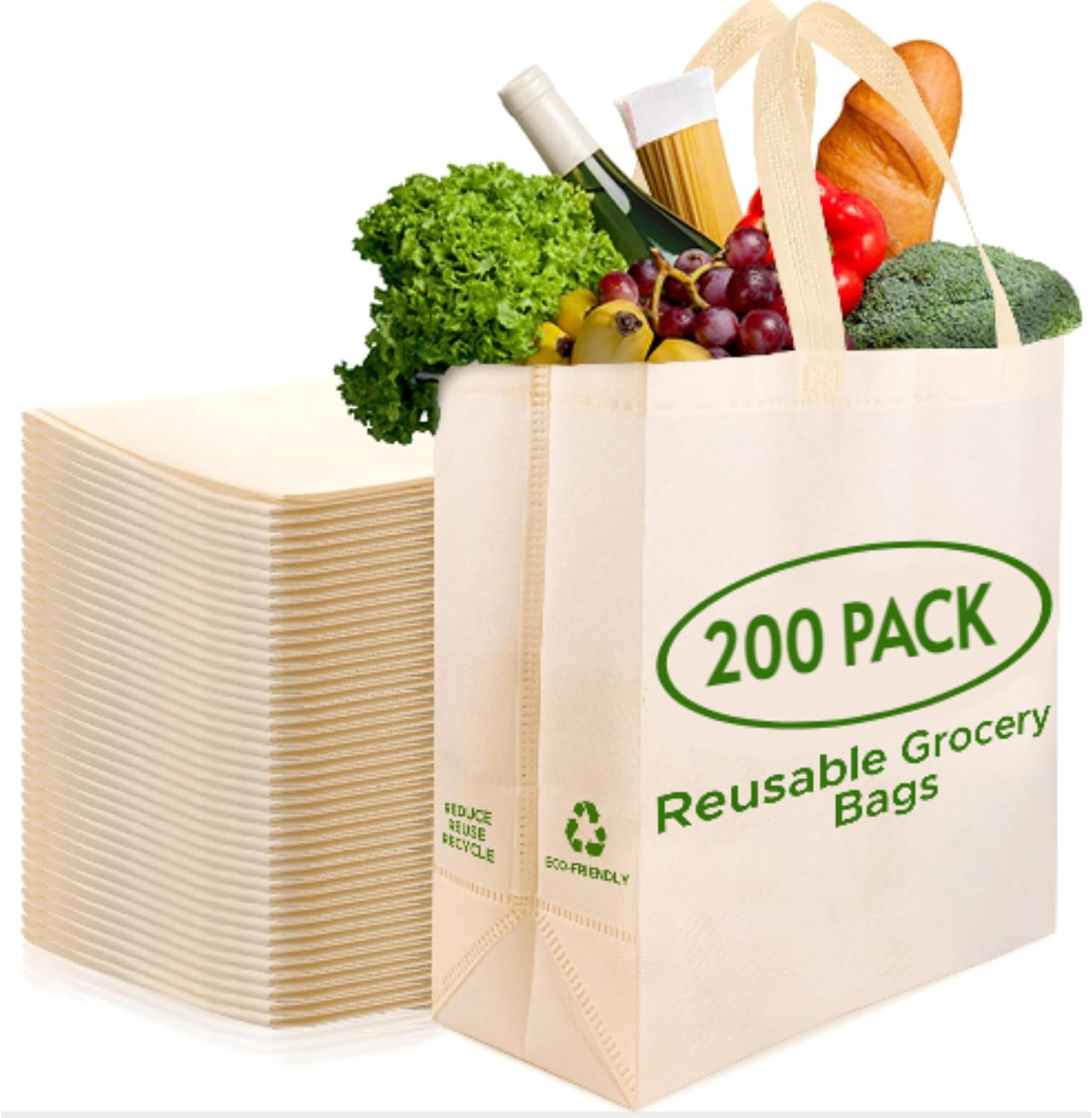 Simply Cool, Eco-Friendly Shopping Bags, Special Reusable Large Grocery Bags 14....