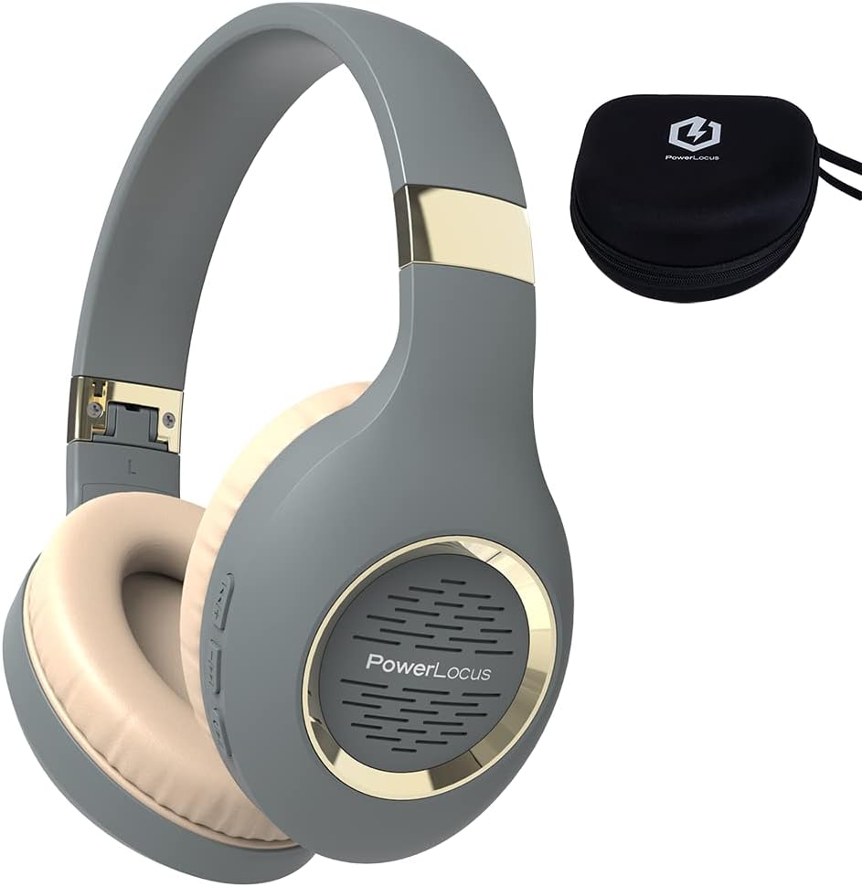 Bluetooth Headphones Over-Ear, PowerLocus Wireless Headphones, Hi-Fi Stereo Deep...