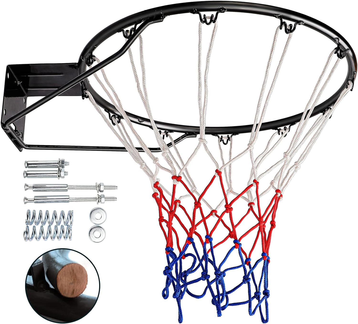 Dripex Solid Basketball Rim 18" Replacement Breakaway Wall Mounted Outdoor Heavy...