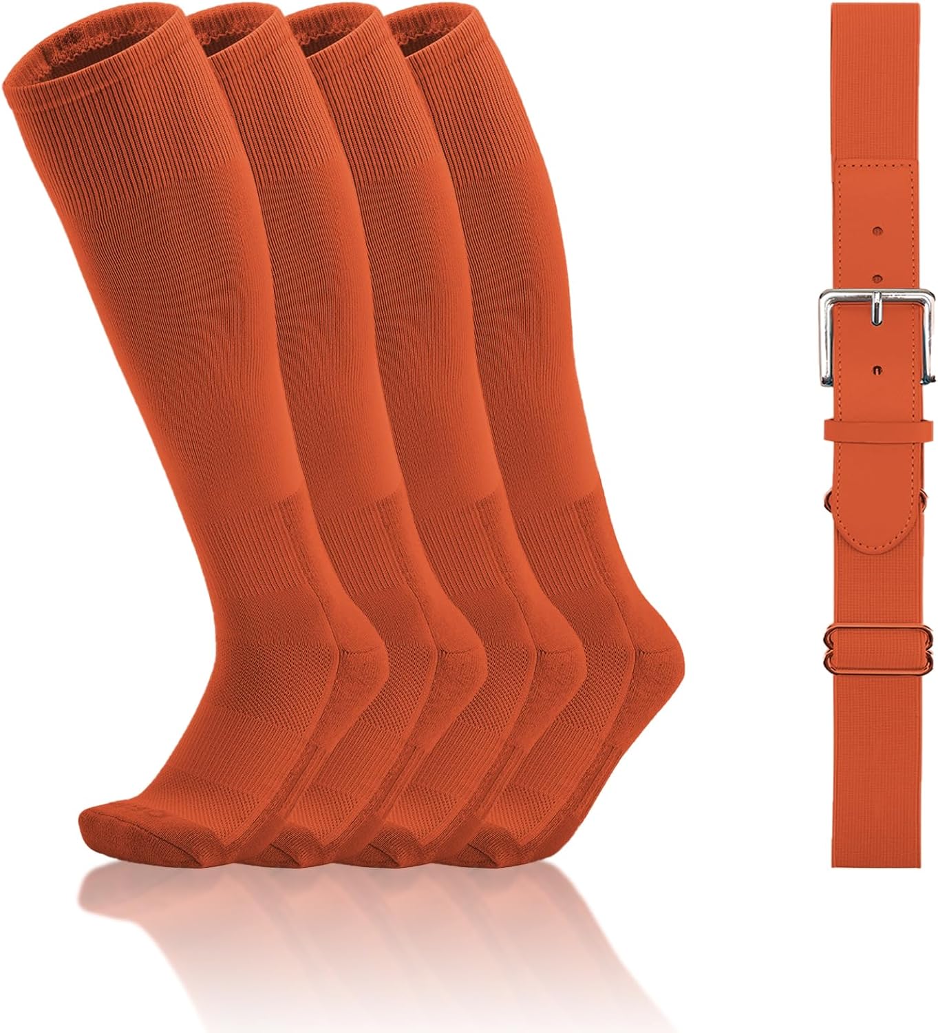 QBK Toddler Baseball Socks And Belt Youth Softball Tee Ball Combo Set for Boy Gi...