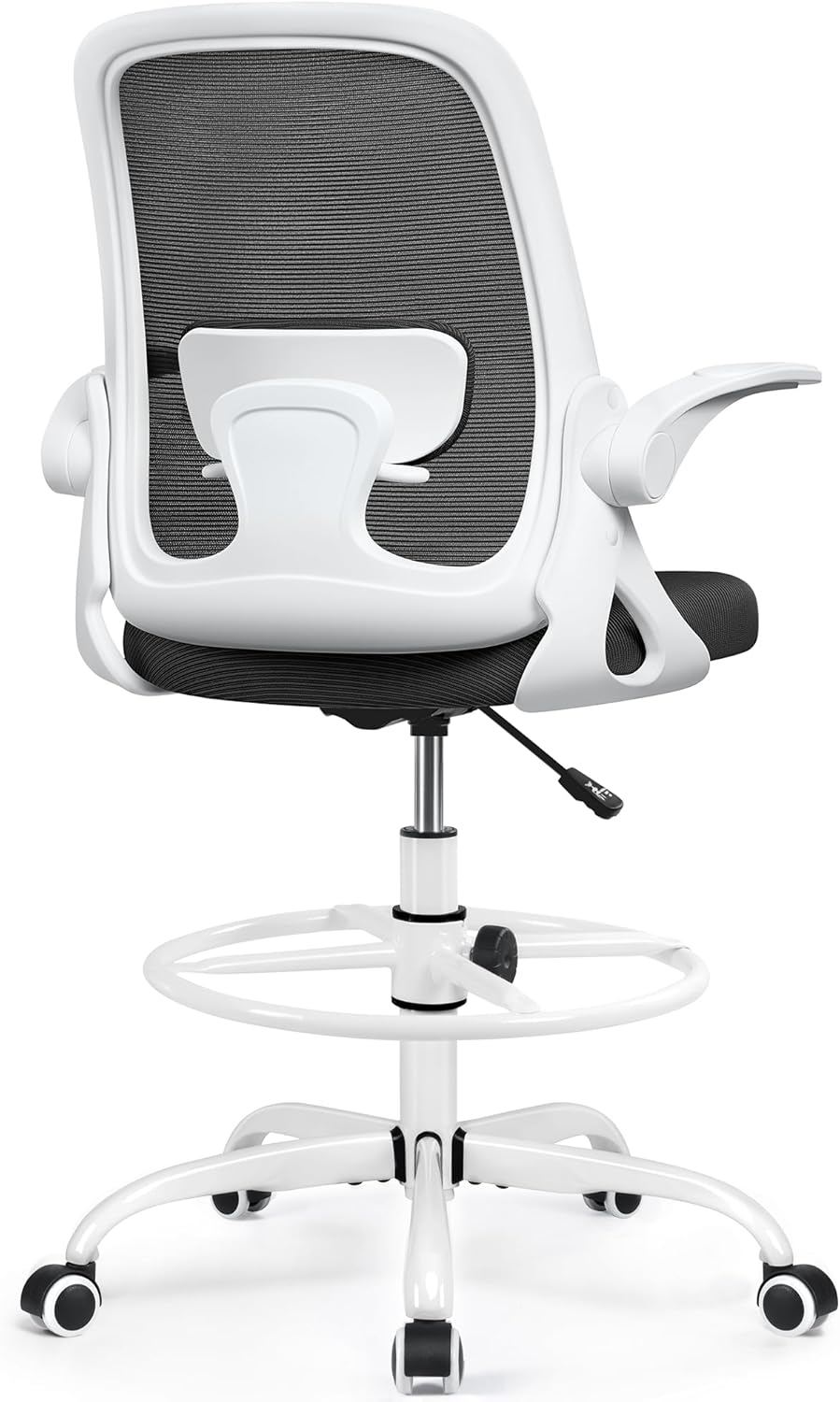 Drafting Chair Tall Office Chair Ergonomic Desk Chairs with Lumbar Support and F...