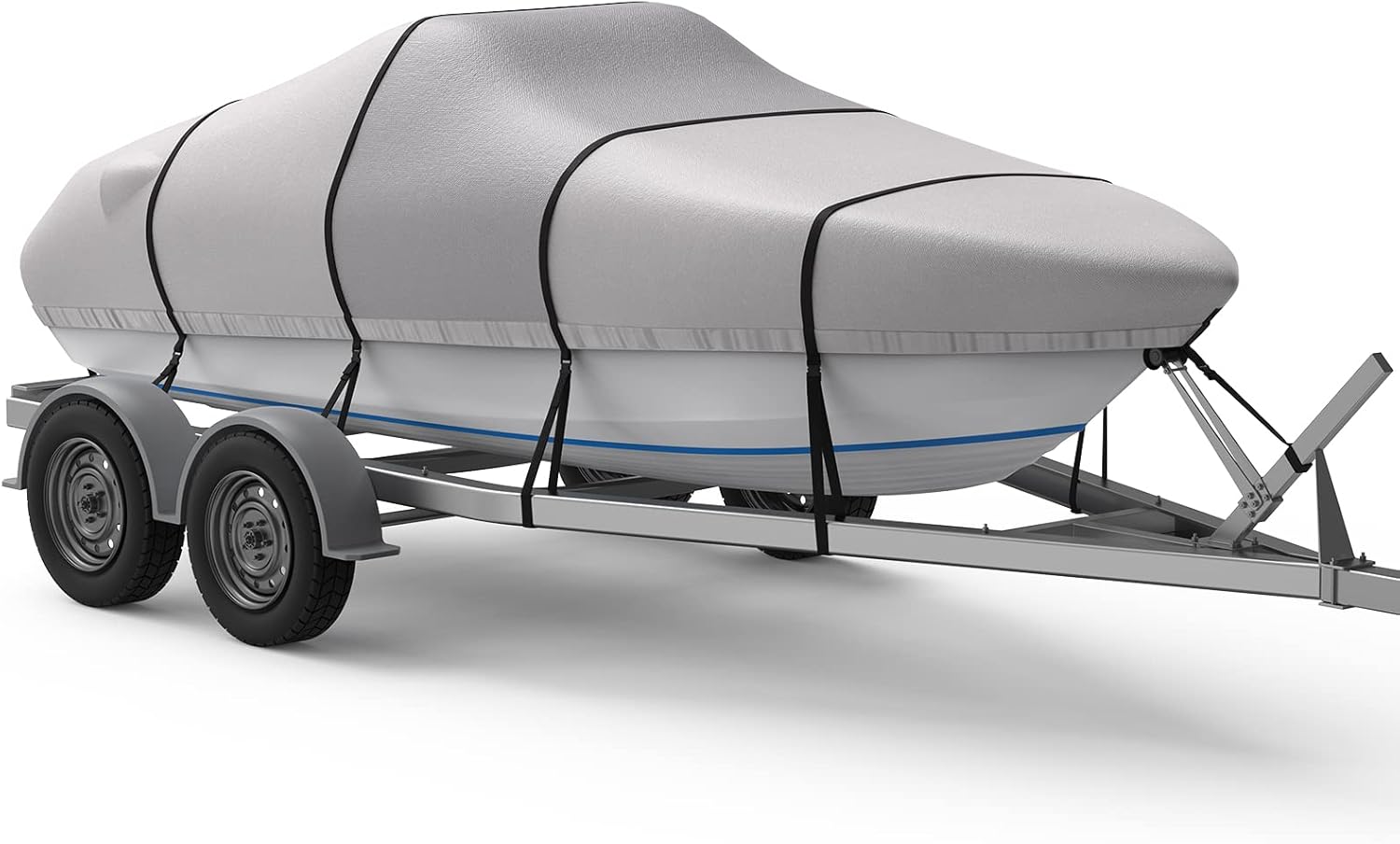 RVMasking Middle 1200D Reinforced Boat Cover with Storage Bag Trailerable Marine...