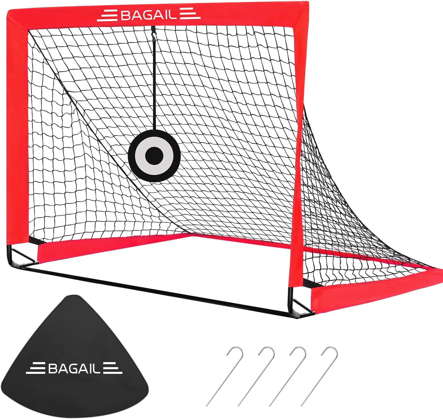 BAGAIL Football Goal, Pop up Football Net with Target Goal, Ground Pegs and Port...