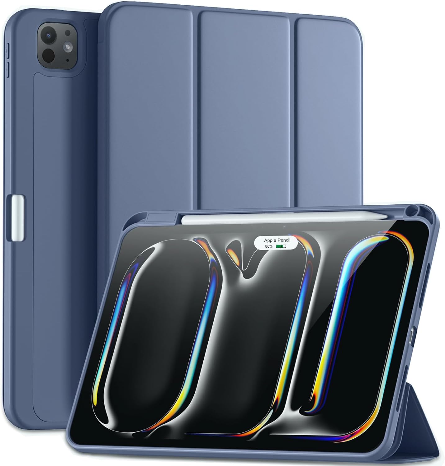 Maledan Case for iPad Pro 11 Inch 2024 (M4 5th Generation) with Pencil Holder, S...