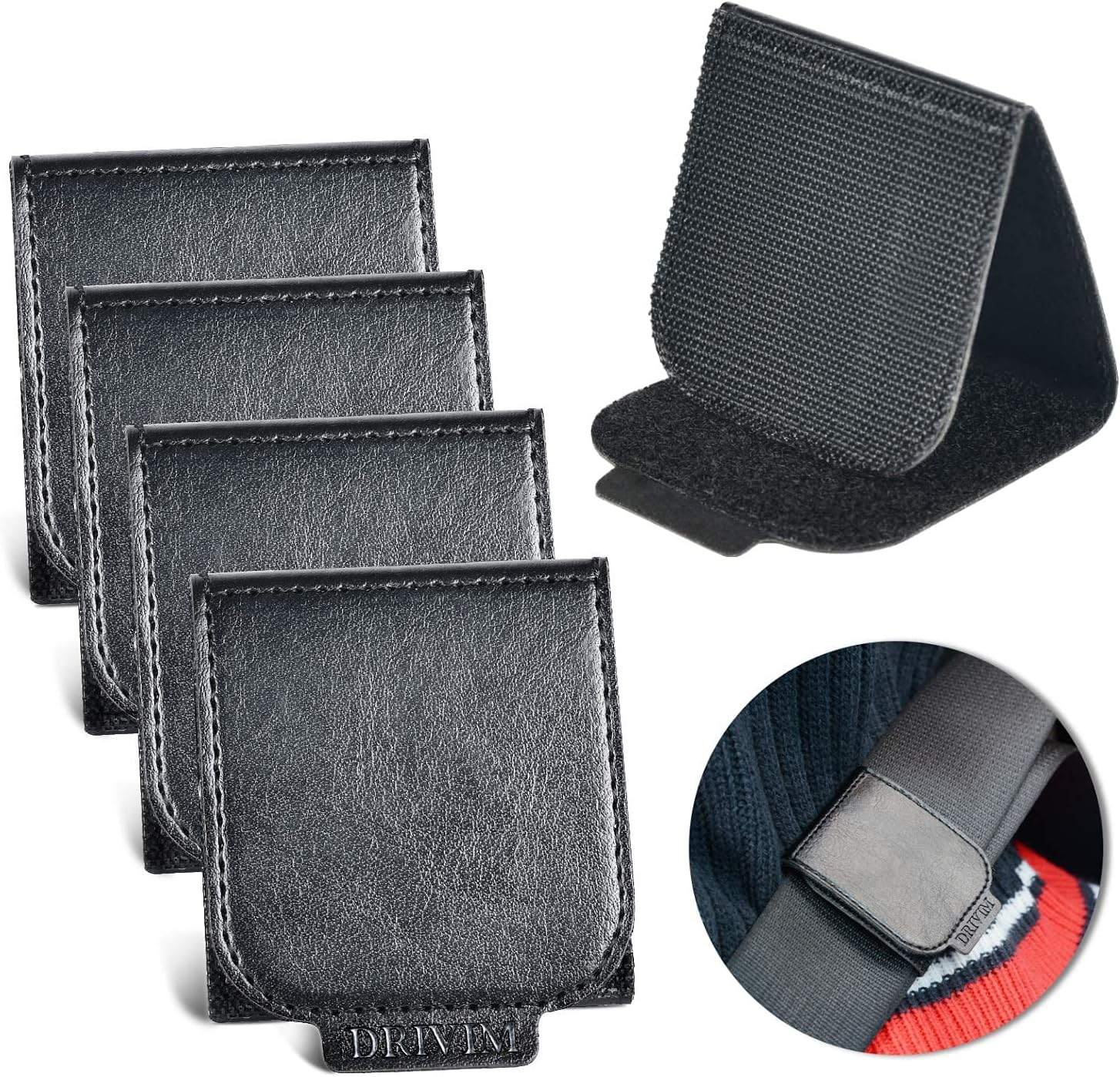 Car Seat Belt Adjuster, 4 Pack Premium PU Leather...