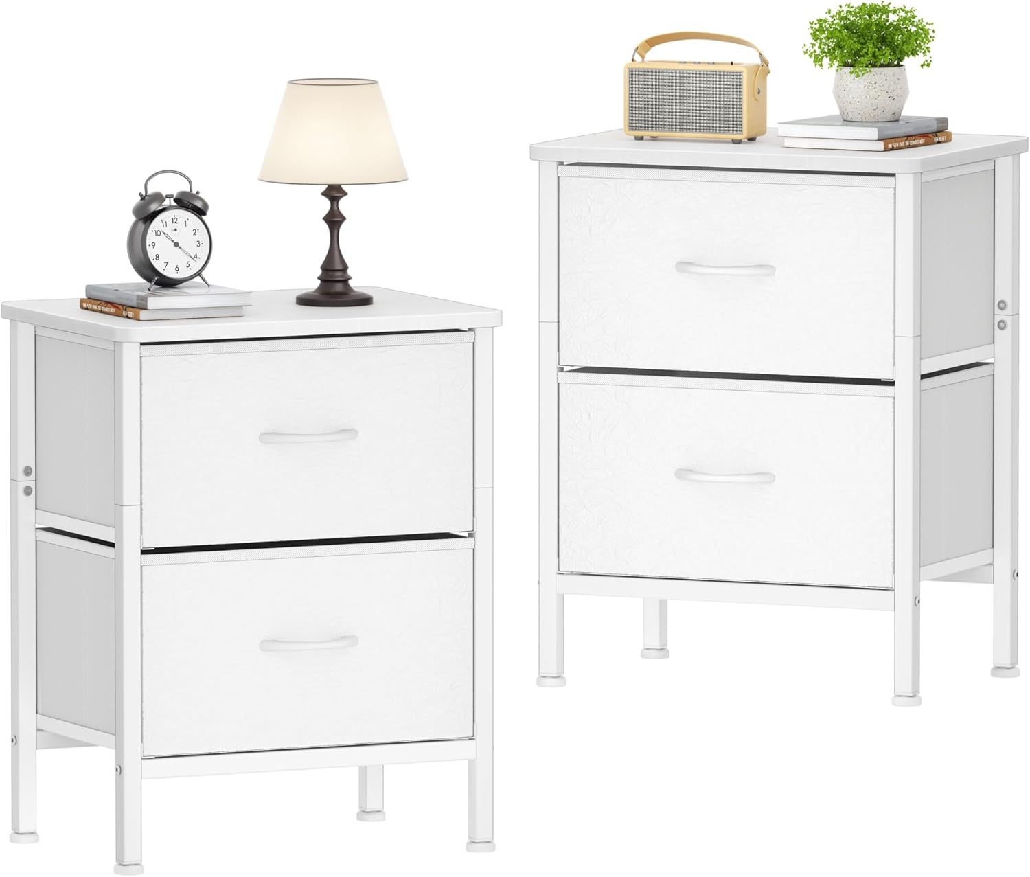 HOMIDEC Bedside Table Set of 2, Bedroom Bedside Cabinet, Storage Nightstand Side...