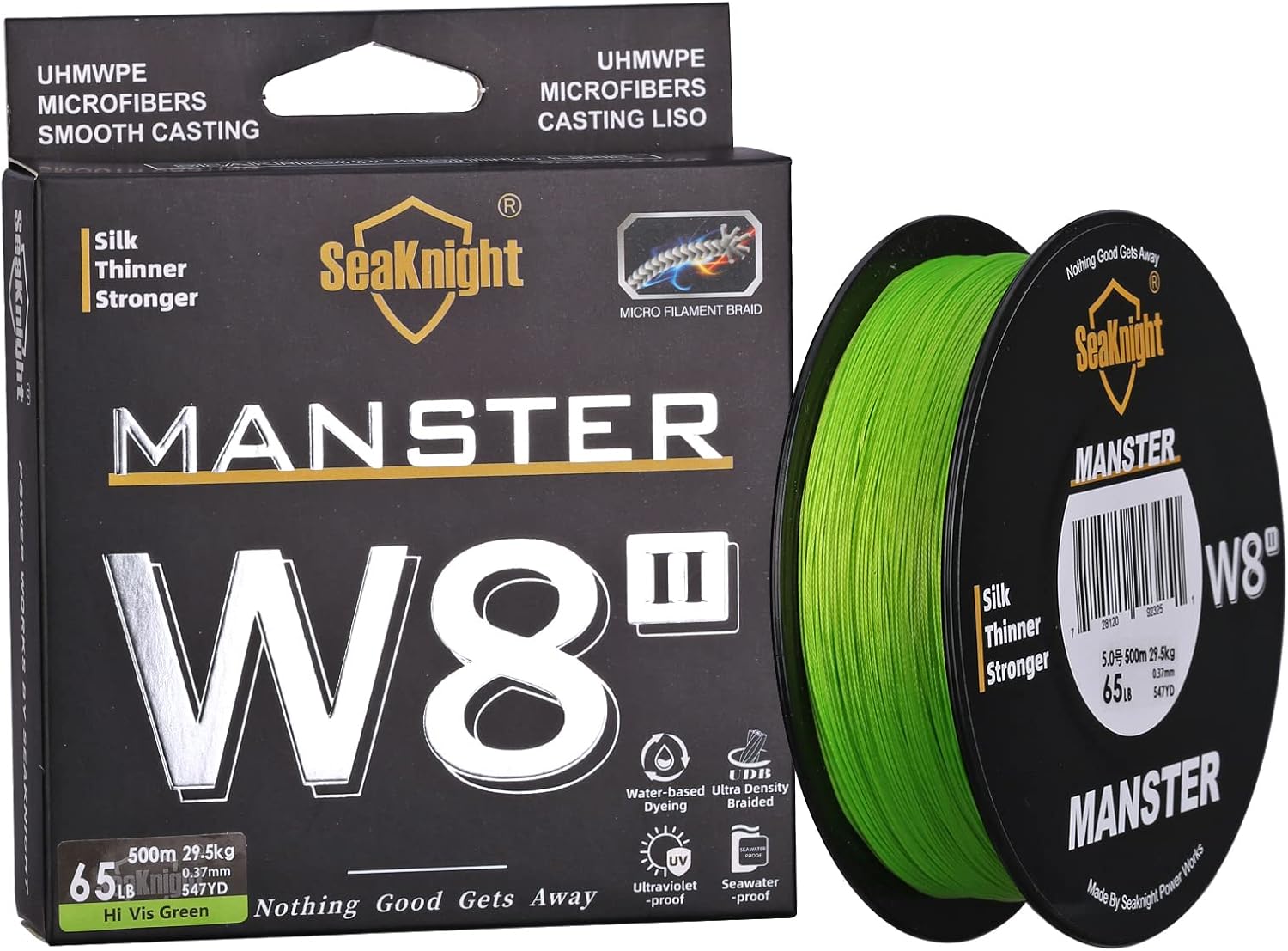 SeaKnight W8 II Braided Fishing Lines, Special 8 Strands Smooth PE Braid, Innova...