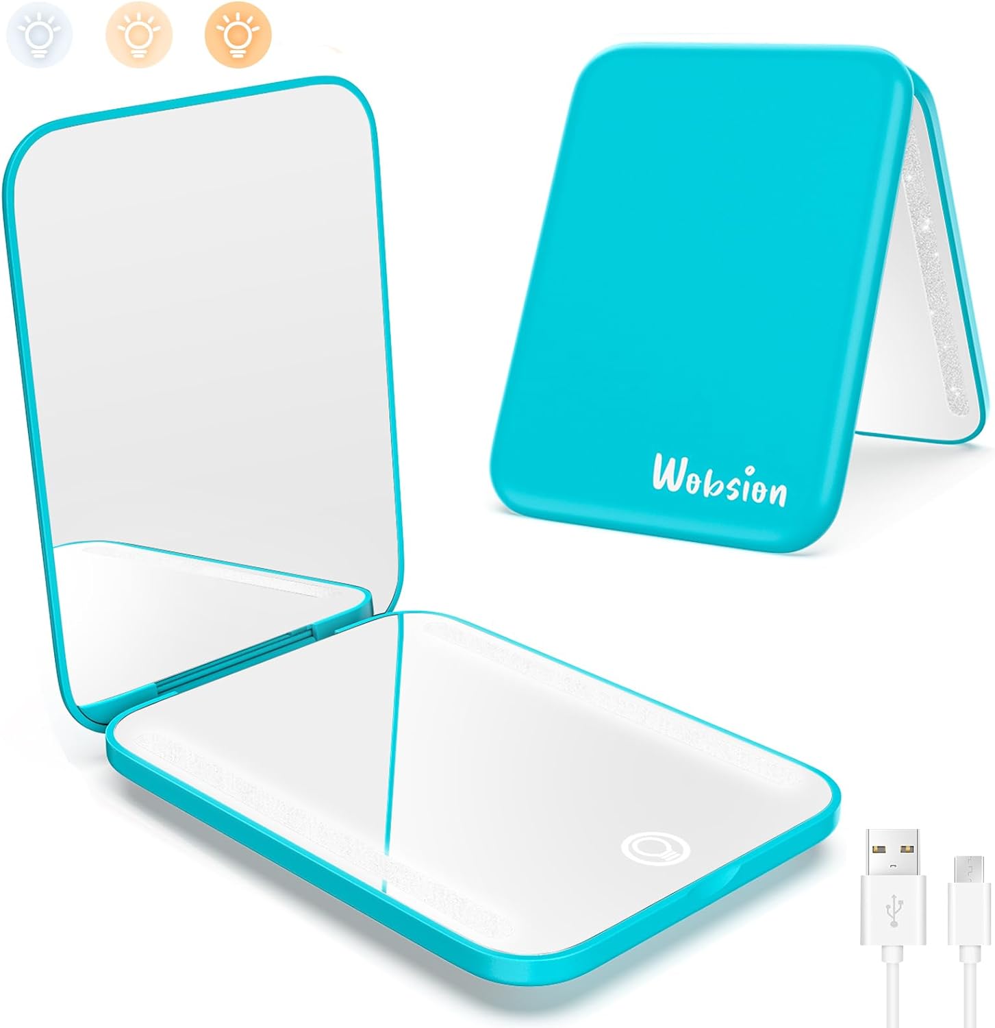 Compact Mirror with Light, Special wobsion 1x/3x Magnifying LED Travel Makeup Mi...