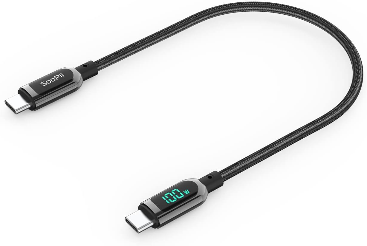 High-Quality SOOPII 100W USB Type-C Cable, Special Nylon Braided Fast Charging C...