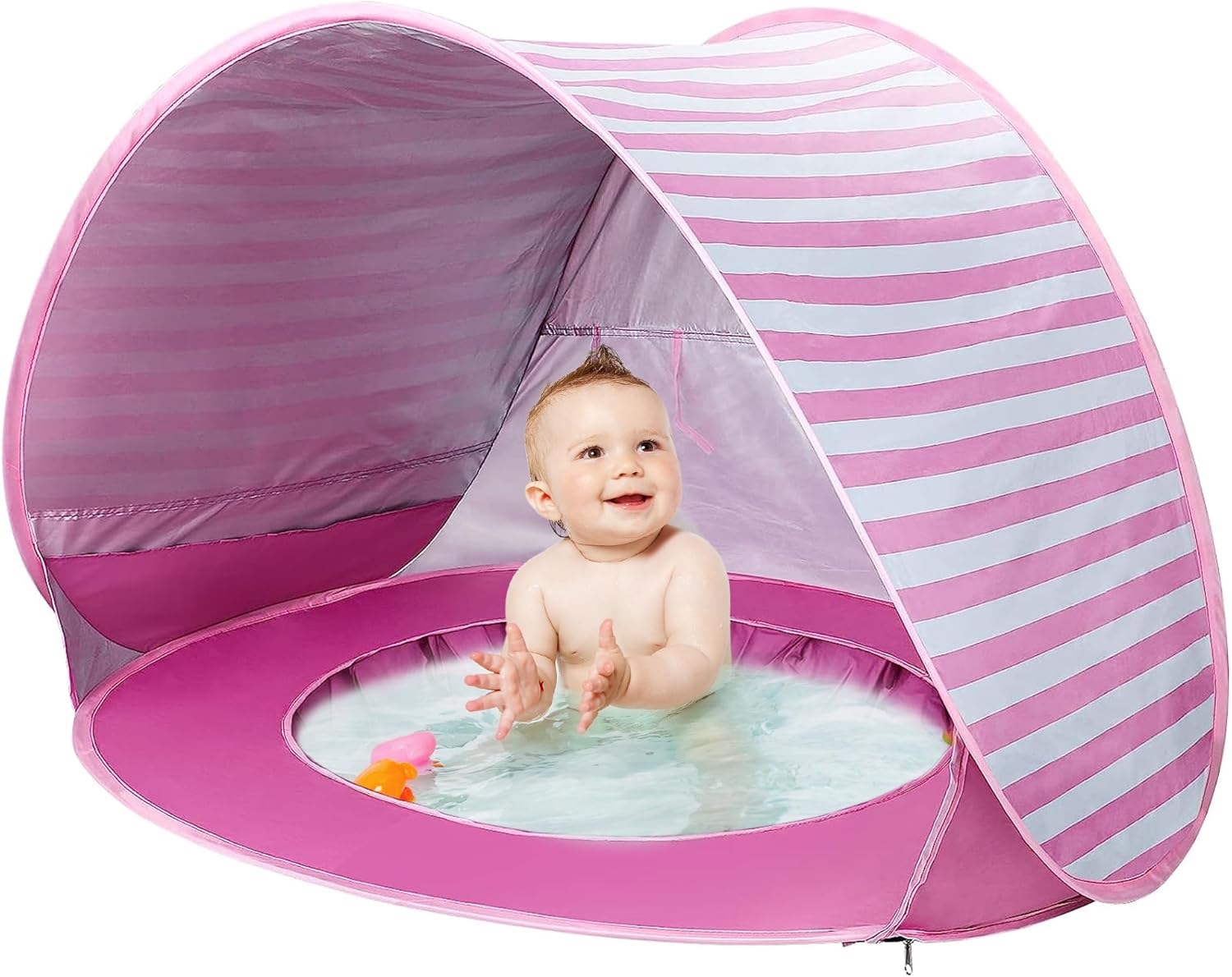 Baby Beach Tent with Pool,Upgrade Easy Fold Up & Pop Up Unique Ocean World Baby...