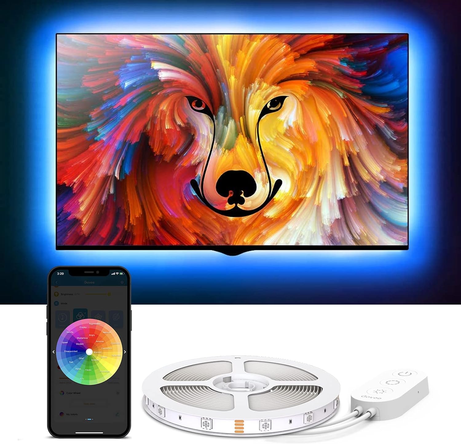 Govee TV LED Backlight with App Control, RGB LED S...