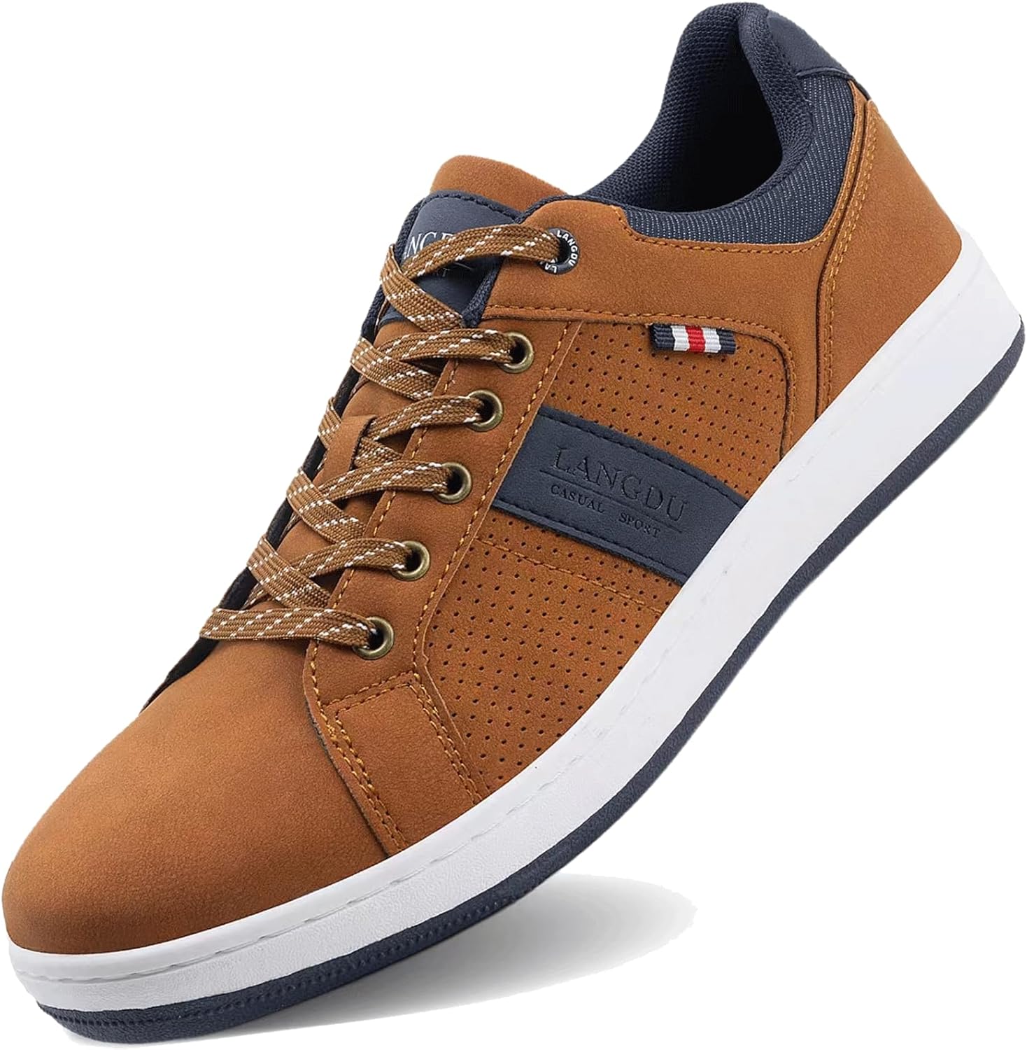 LANGDU Mens Casual Shoes Trainers Walking Fashion Sneakers Breathable Lightweigh...