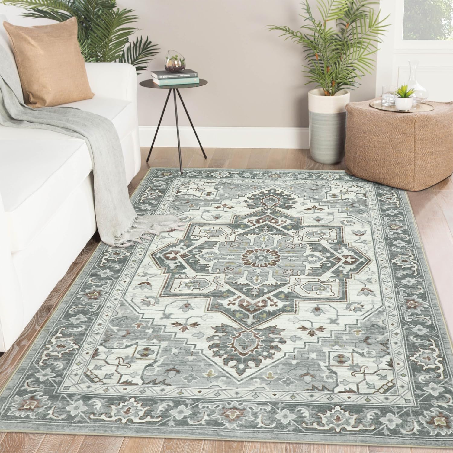 Famibay Rugs Living Room 90x150cm Bedroom Rug Supper Soft Fluffy Rug Washable Ru...
