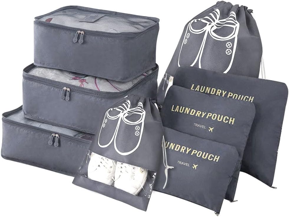 Vicloon Travel Packing Cubes, 8 PCS Multifunction...