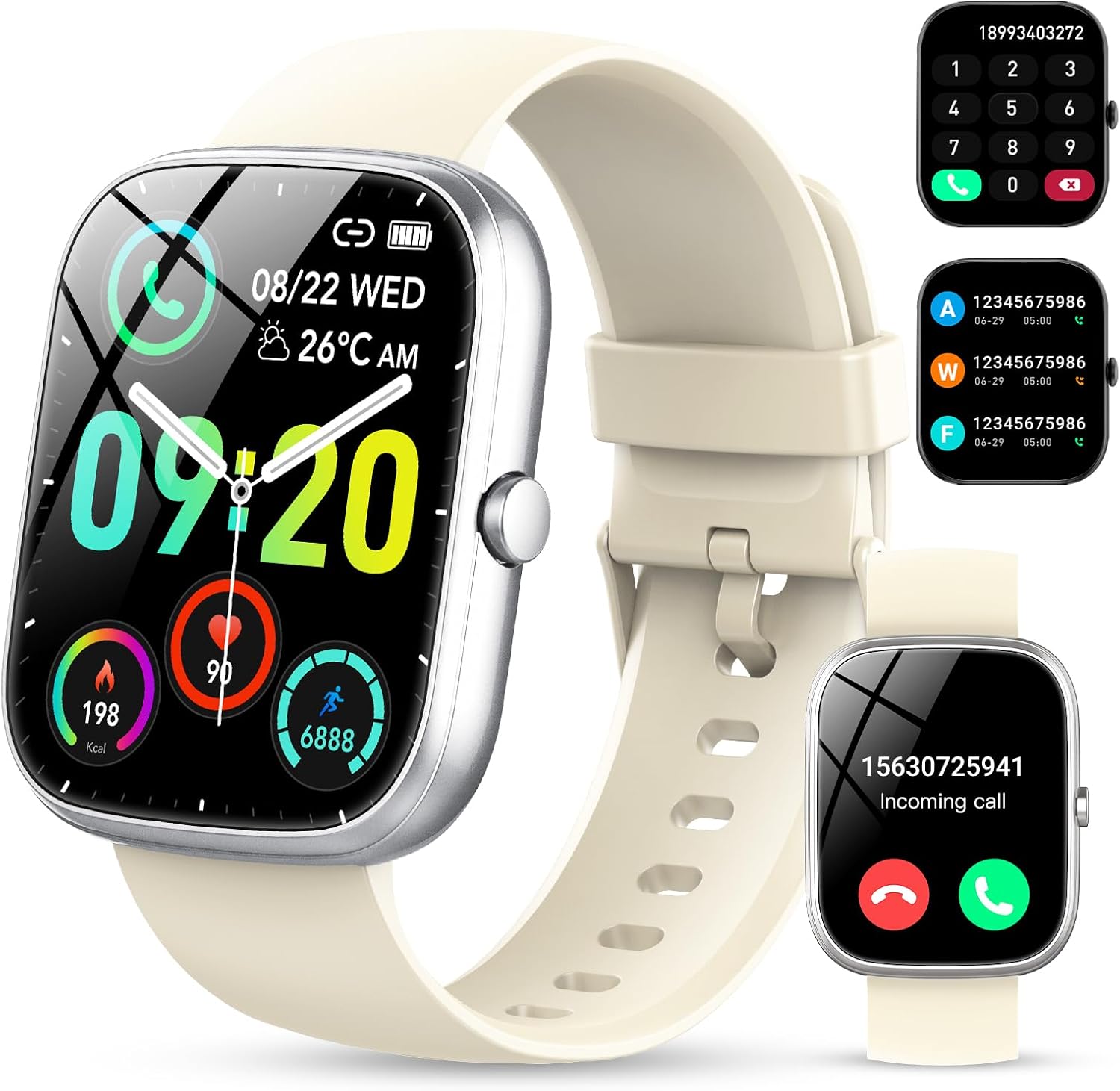Smart Watch for Men Women Answer/Make Calls, 1.91" Touch Screen Smartwatch, Fitn...