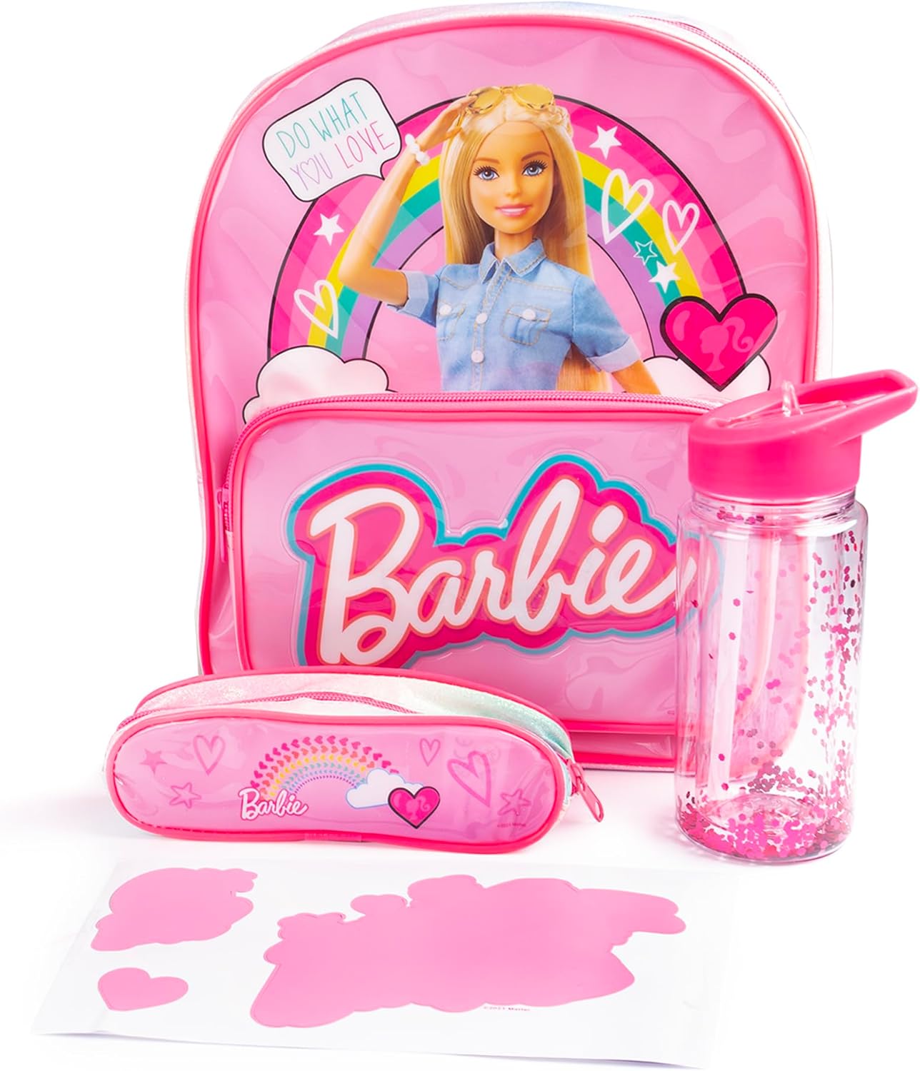 Barbie Backpack for Kids - Includes 1 x Backpack, 1 x Pencil Case and 1 x Scratc...