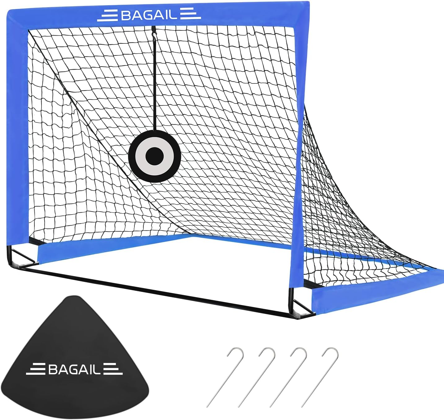 BAGAIL Football Goal, Pop up Football Net with Target Goal, Ground Pegs and Port...