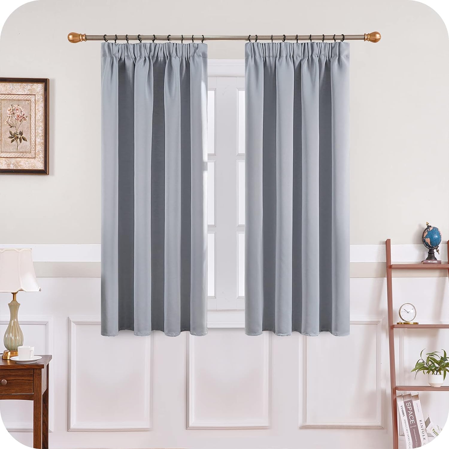 MRTREES Blackout Curtains, Exclusive Window Treatments with 54 Drop & 2 Panels,...