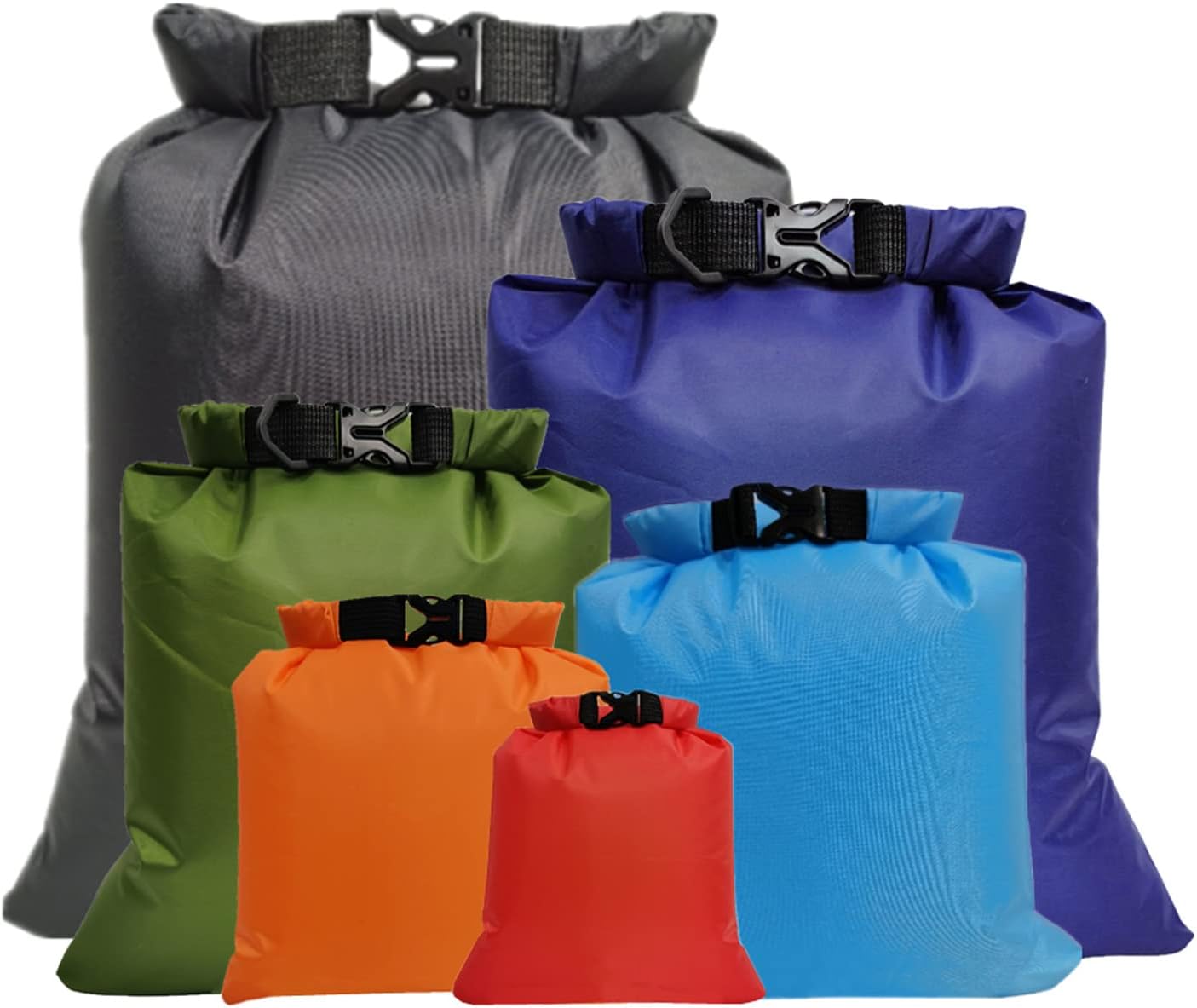 Tigayhc 6 Pack Waterproof Dry Bags,Ultralight Outdoor Dry Sacks Ultimate Dry Bag...