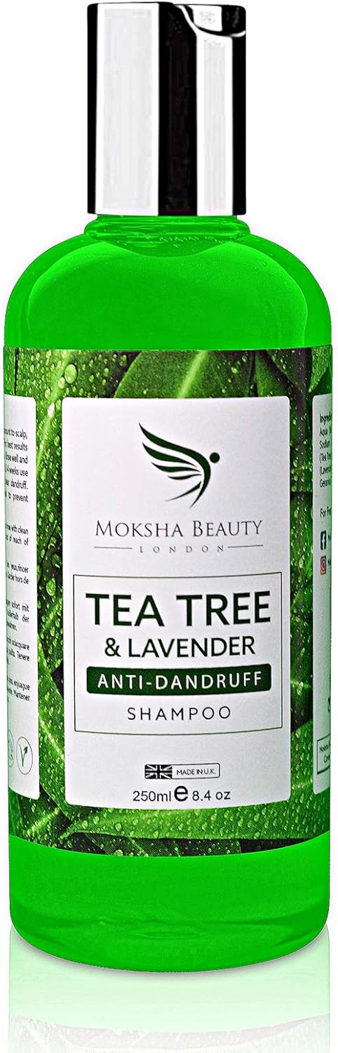 Tea Tree Oil Anti Dandruff Shampoo - [Made In UK] Therapeutic Grade | Antifungal...