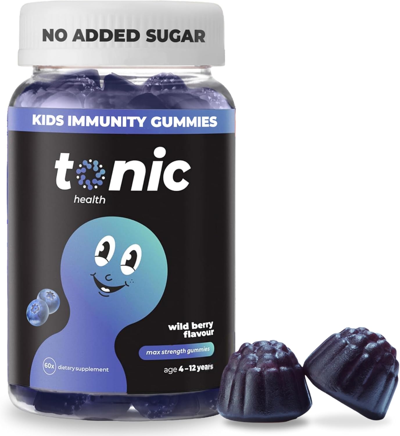 Tonic Health Kids Immunity Gummies - 7 in 1, Elderberry Gummies, No Added Sugar,...